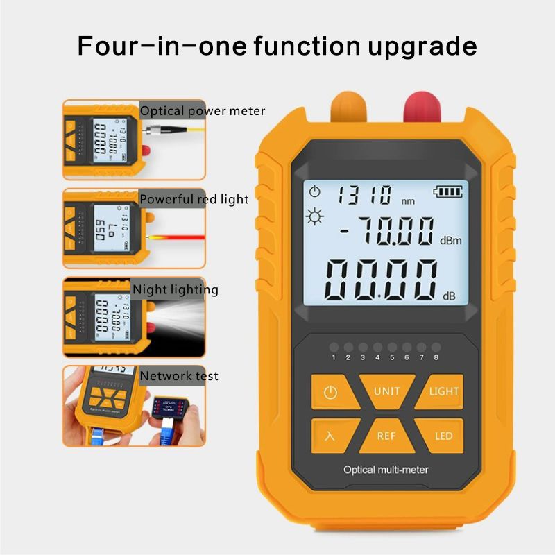 Y3 4 In 1 Mini Fiber Optic Multimeter 15km visual fault locator wish Network Cable Tester Multifunction Optical Power Meter