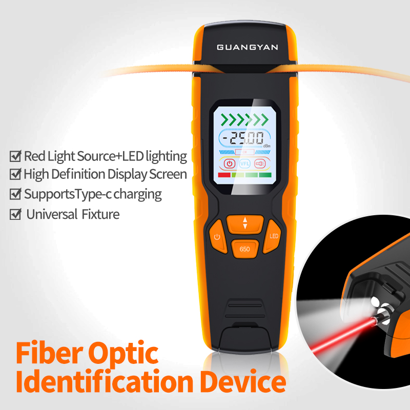GUANGYAN S2 Optical fiber identifier ftth fiber optic equipment visual fault locater OFI live fiber identifier