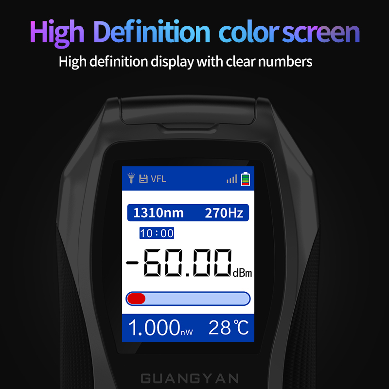 GUANGYAN Y9 New 4 In 1 fiber optic equipment VFL 1mW Rj45 Cable Tester all-in-one Mini OPM ftth optical fiber meter