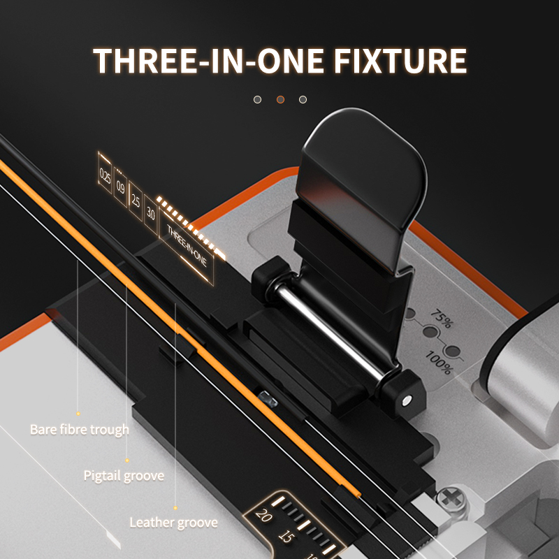 Factory price automatic optical fiber cleaver cable cutting knife ftth tools built-in lighting electric fiber optic cleaver