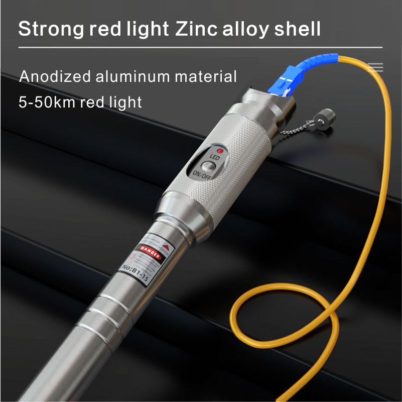 High-Power optical fiber cable Tester pen VFL 50KM Portablered Red light fault locator B1-50 VFL 50mw Visual Fault Locator