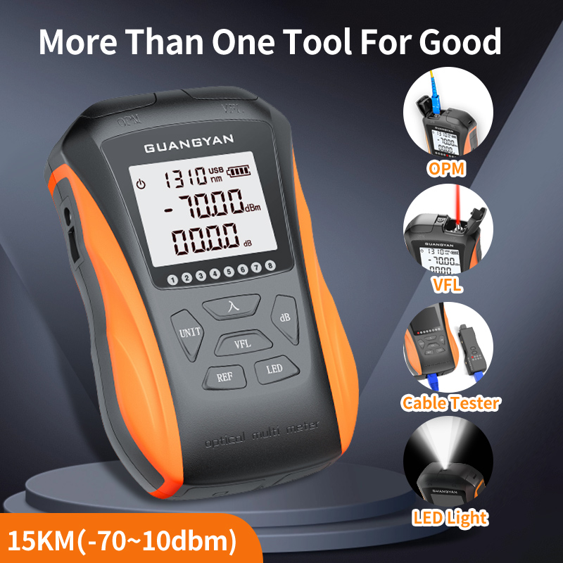 GUANGYAN Y8 optical multi-meter Fiber Network Cable Tester wire tracker 5 in 1optical power meter with vfl
