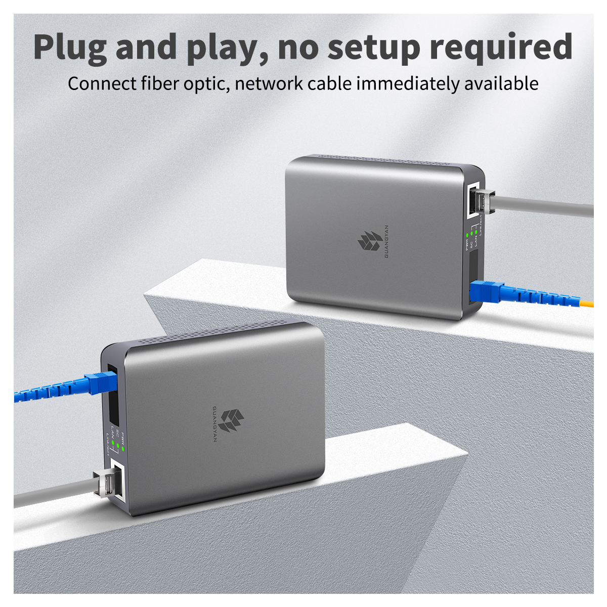 10/100Mbps Optical transceiver RJ45 SC connector Fiber Transceiver SM Single 20-120KM fiber optic media converter