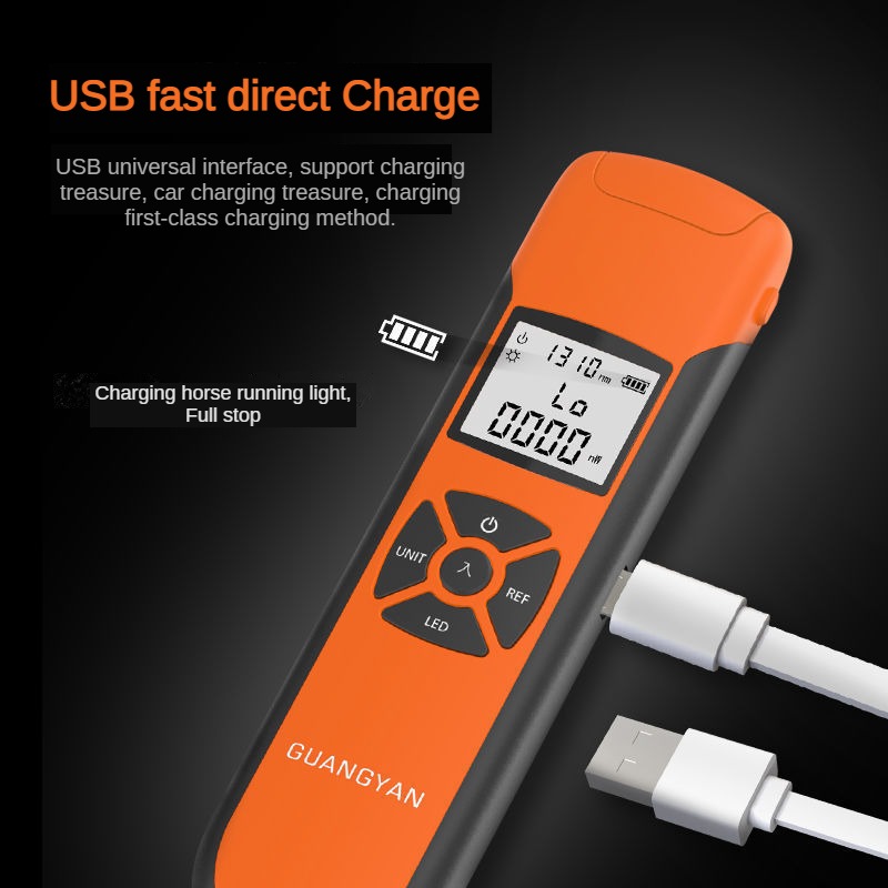 GUANGYAN G1050 OPM Mini fiber optic tester -50~+26dbm Fiber Optic Power Meter FTTH 5G optical power meter