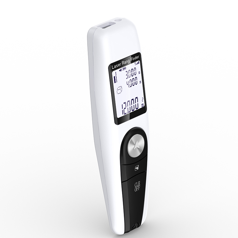 GUANGYAN  Mini laserDistance Meter 40m Portable Handle Digital Measure Tool Silver Range Finder