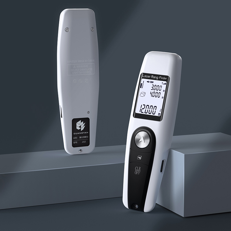 GUANGYAN  Mini laserDistance Meter 40m Portable Handle Digital Measure Tool Silver Range Finder