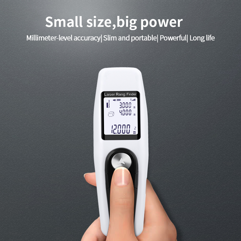 GUANGYAN  Mini laserDistance Meter 40m Portable Handle Digital Measure Tool Silver Range Finder