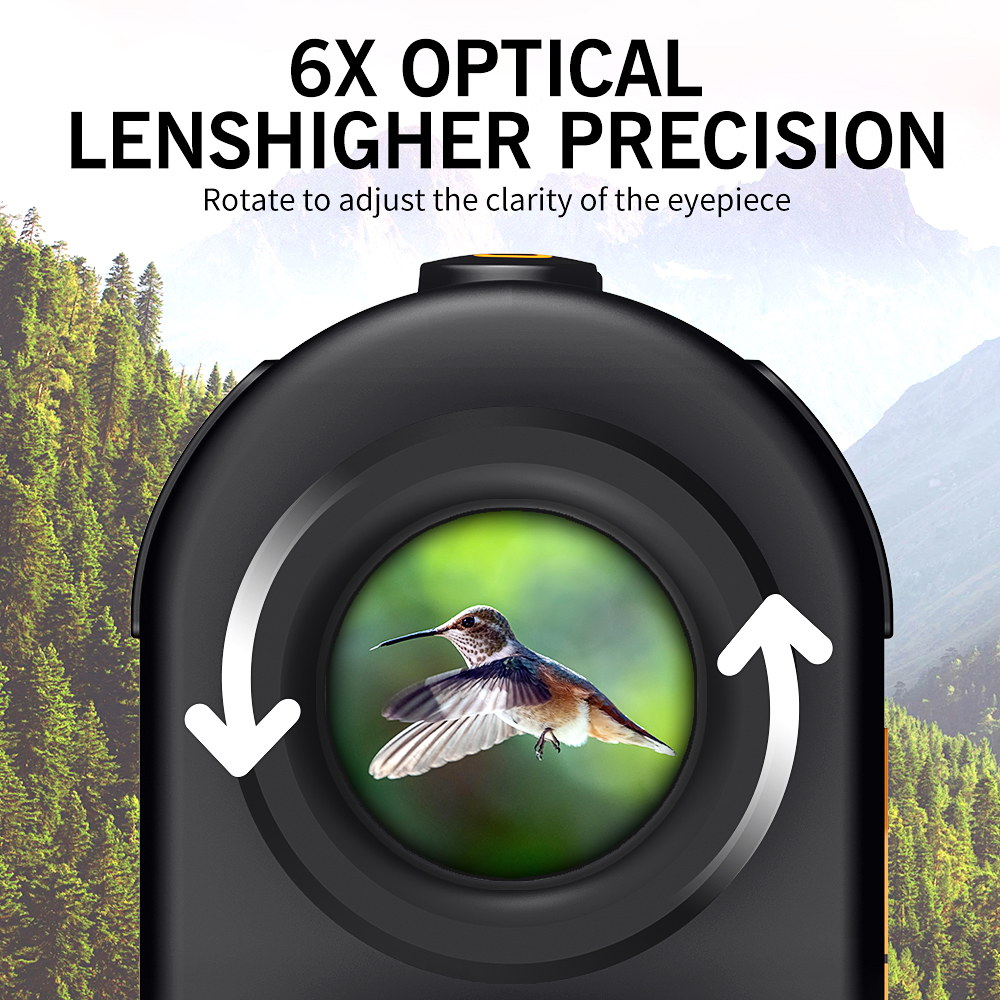 C01 Golf Rangefinder Hunting Digital Laser with 6X Zoom Scope and IP65 Waterproof 600m Rangefinder