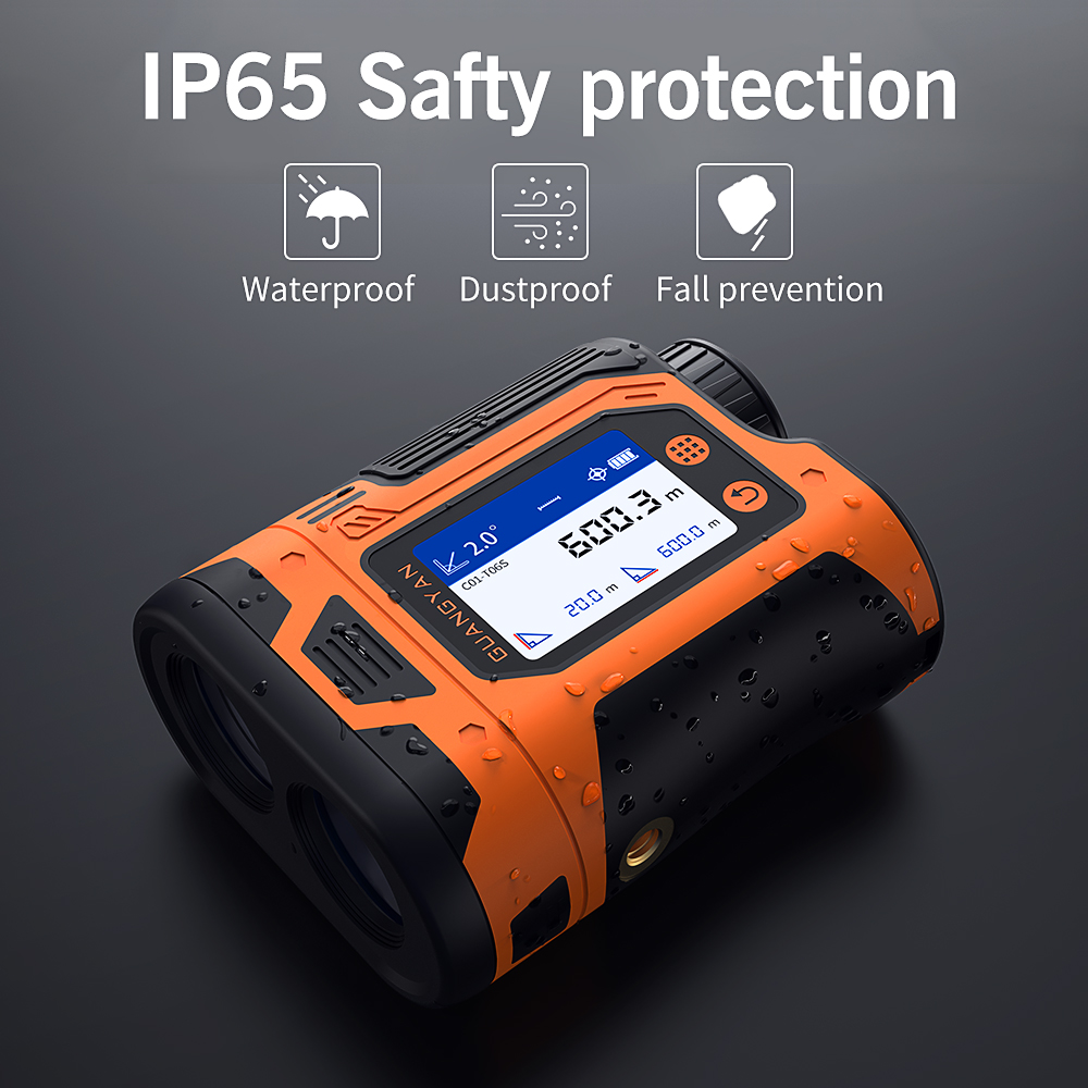 C01 Golf Rangefinder Hunting Digital Laser with 6X Zoom Scope and IP65 Waterproof 600m Rangefinder